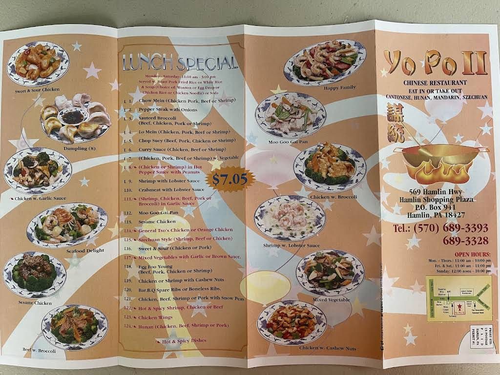 Yopo II Menu 1
